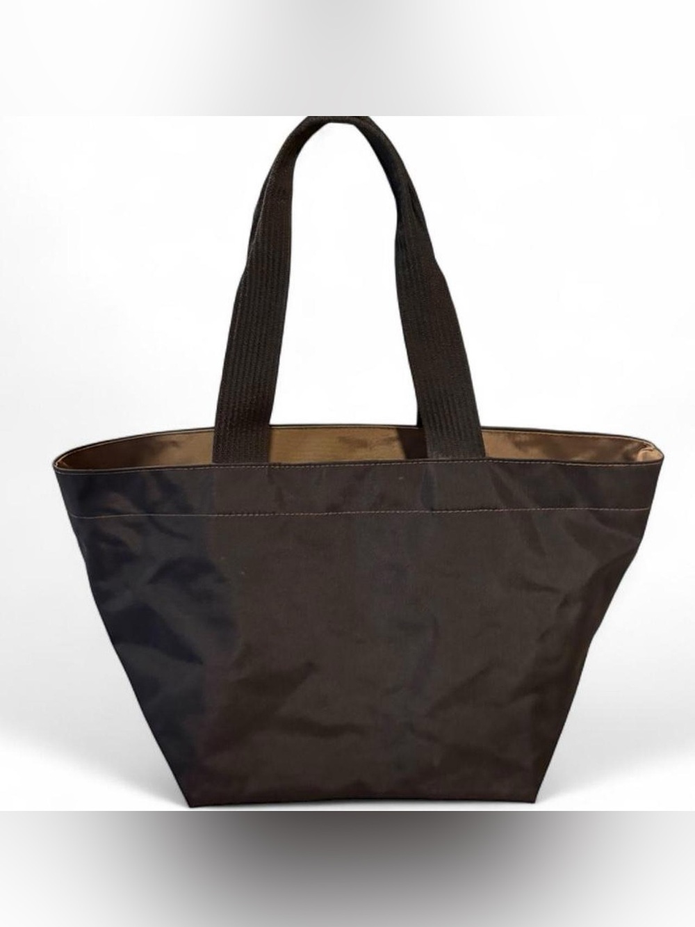 Y2K Vintage Herve Chapelier Medium Nylon Square Base Bag Black / Brown